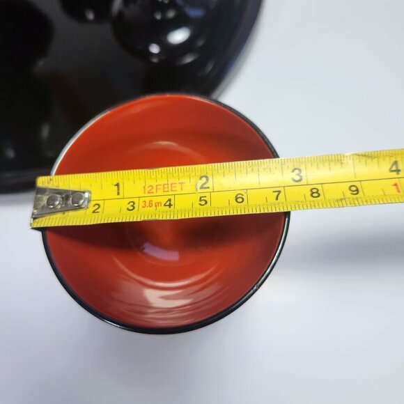 Bembo Okinawa Lacquerware Sake Wine Set 6 Cups Stemmed Vintage Traditional Japan - Picture 5 of 12